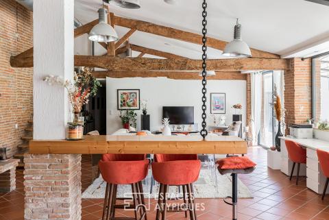 Single-storey Toulouse-style house in the heart of a wooded park in Lauzerville