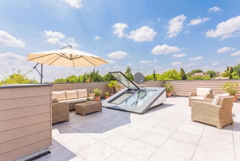 Maison contemporaine avec terrasse rooftop à Pouvourville