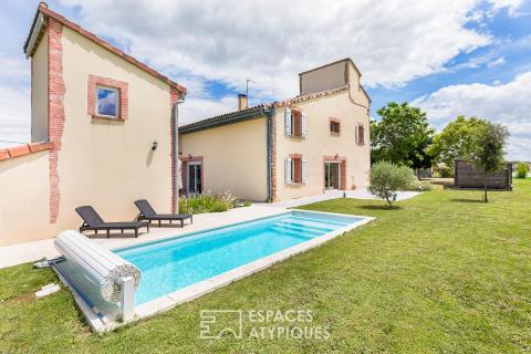 Maison familiale avec piscine à Ondes