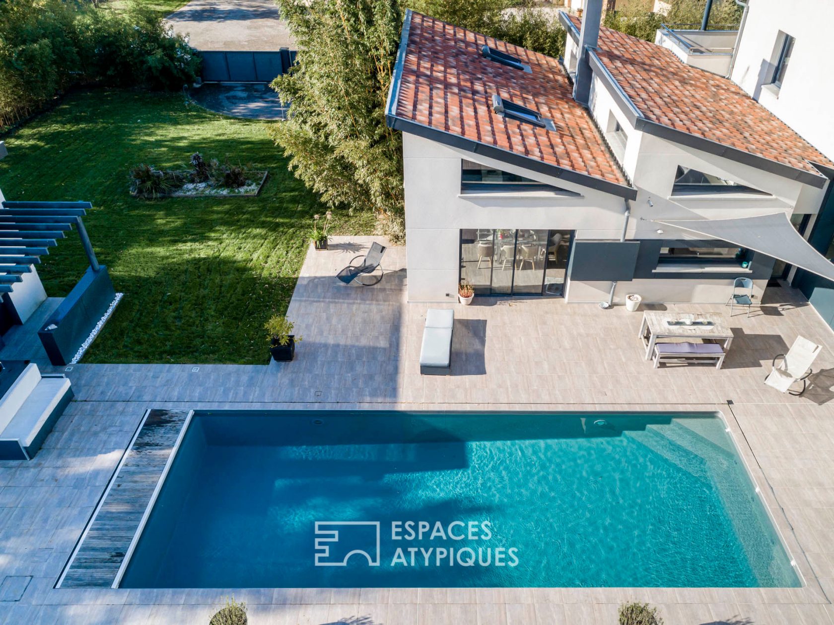 Maison d’architecte avec piscine