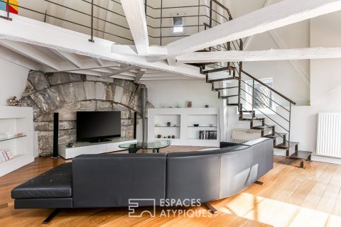 Top-floor apartment in the hyper-center