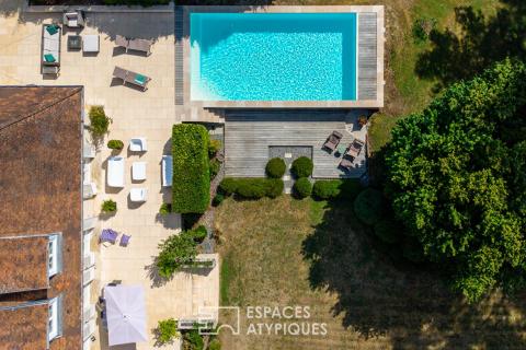 Propriété d&rsquo;exception en Bourgogne dans parc majestueux avec vue sur l&rsquo;étang