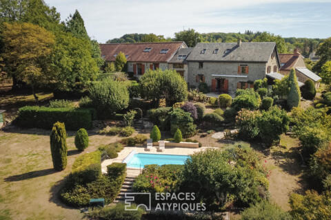 L’authentique bourguignonne : longère de prestige et vue sur la vallée