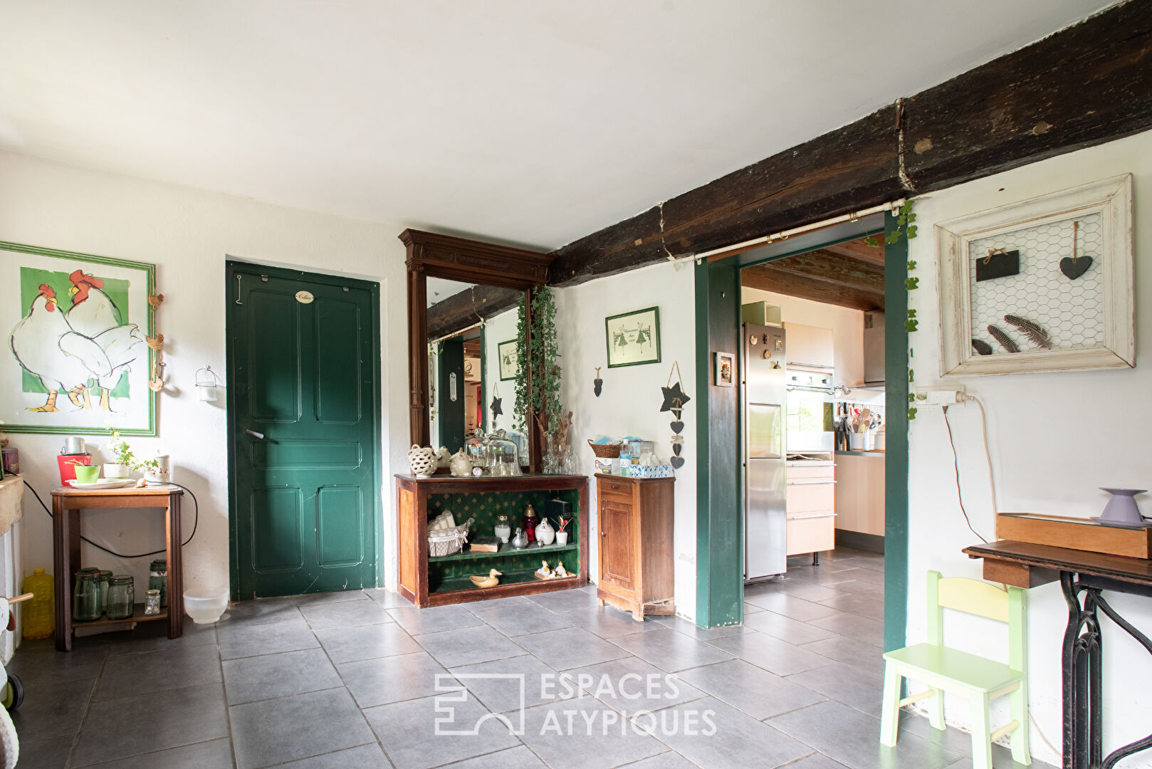 Country house and its flower garden