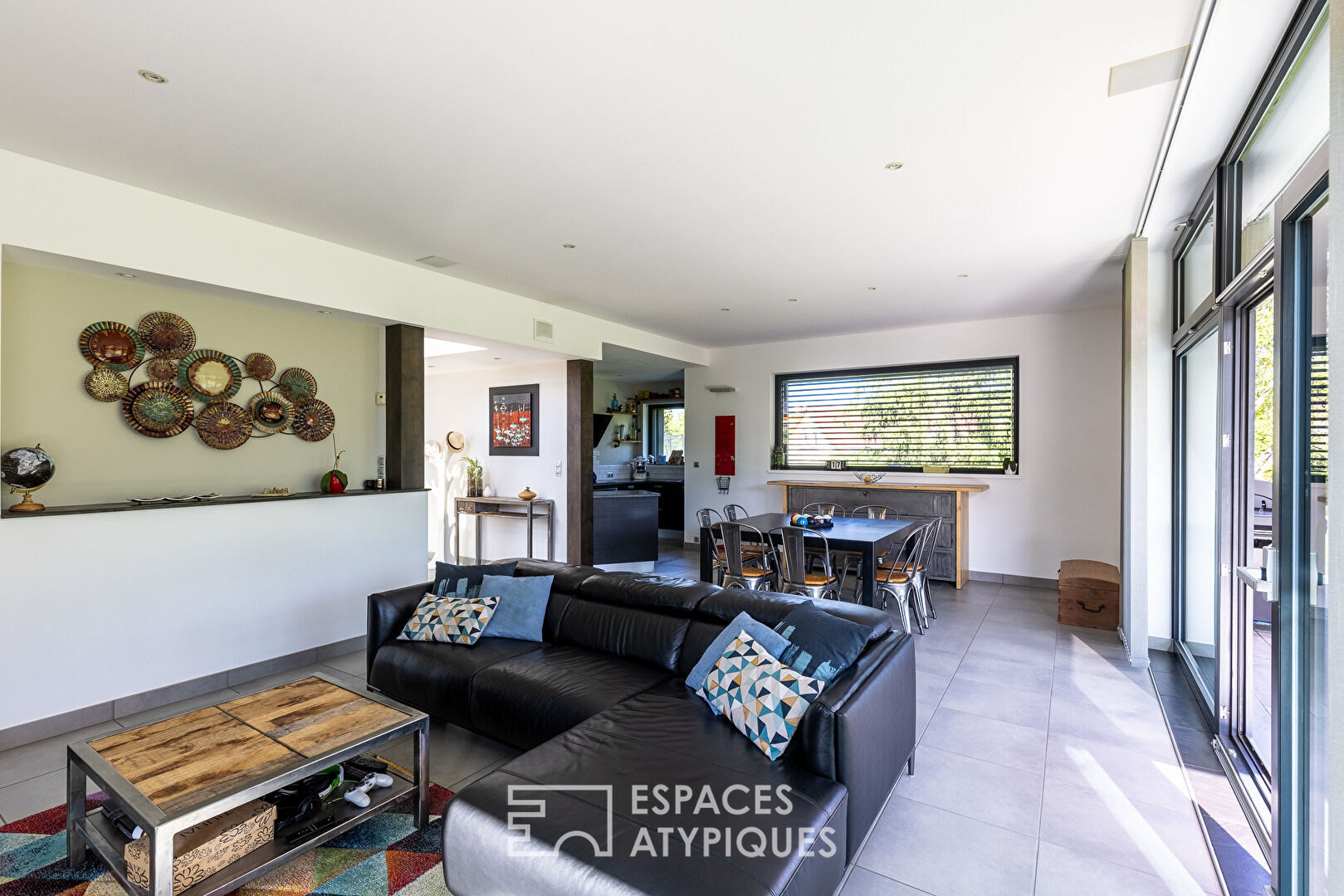 The ecological passive house in its green setting