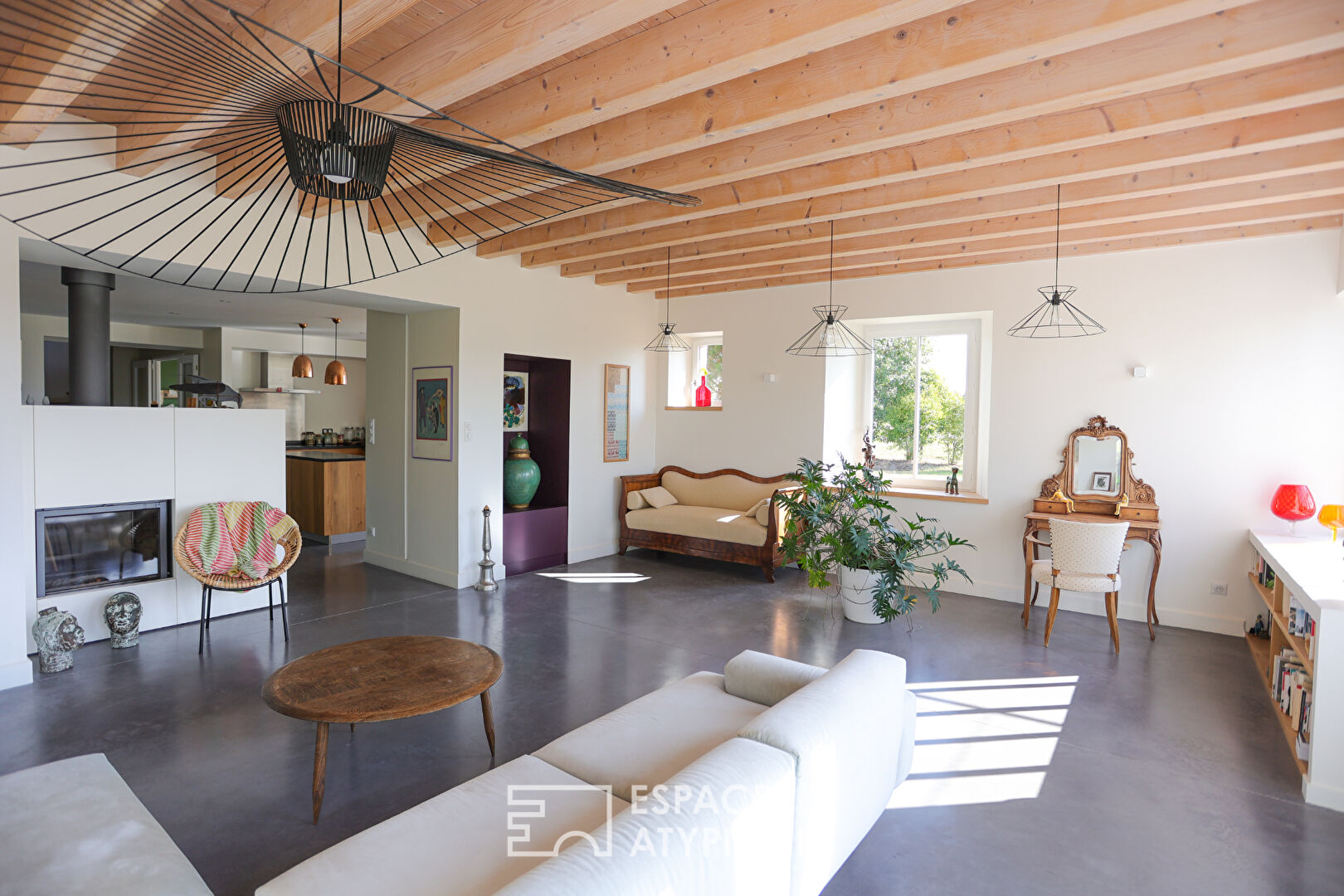 Maison familiale  bohème chic dans un cadre verdoyant