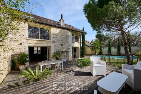 Maison de charme en pierre rénovée, avec piscine