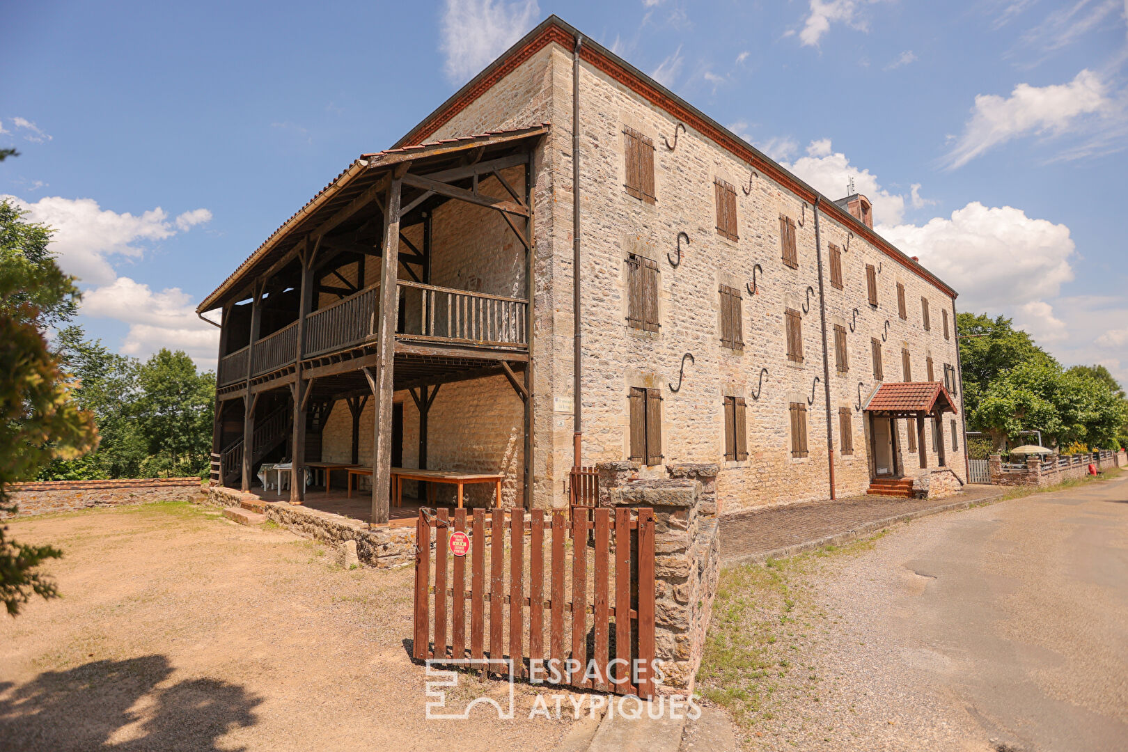 Old stone mill on the banks of the Seille