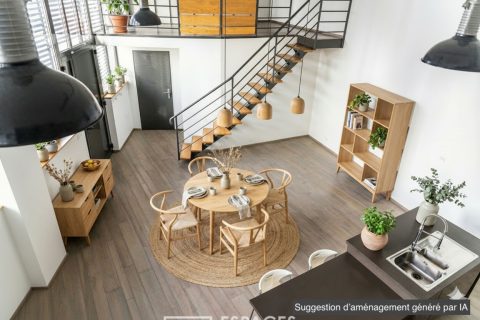 Ancien garage repensé en loft contemporain