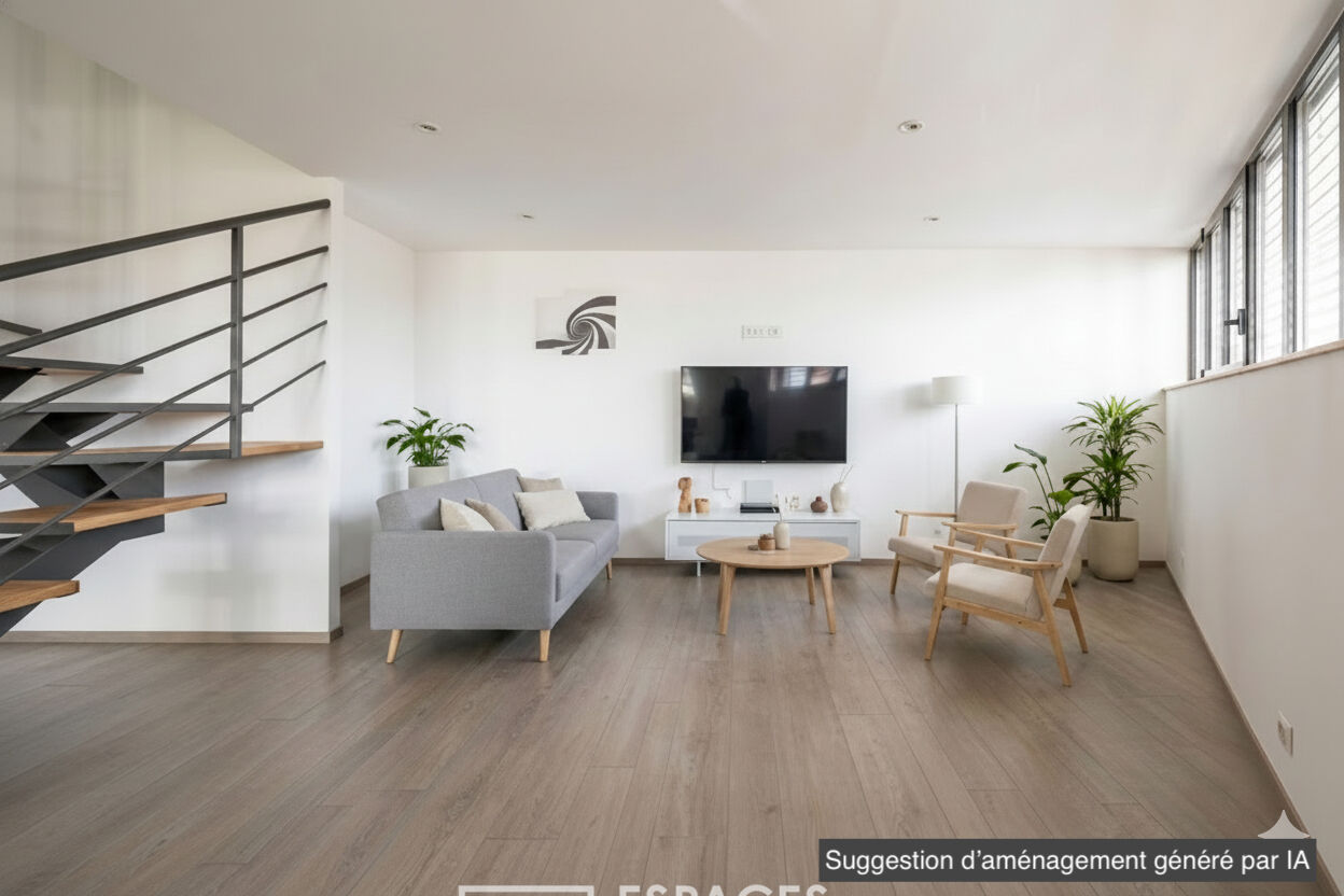 Ancien garage repensé en loft contemporain