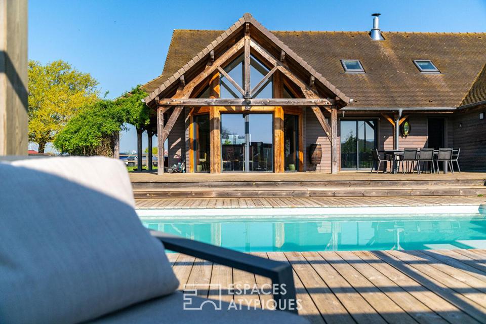 Villa contemporaine en bois et son domaine équestre d'exception