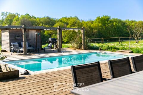 Villa contemporaine en bois et son domaine équestre d&rsquo;exception