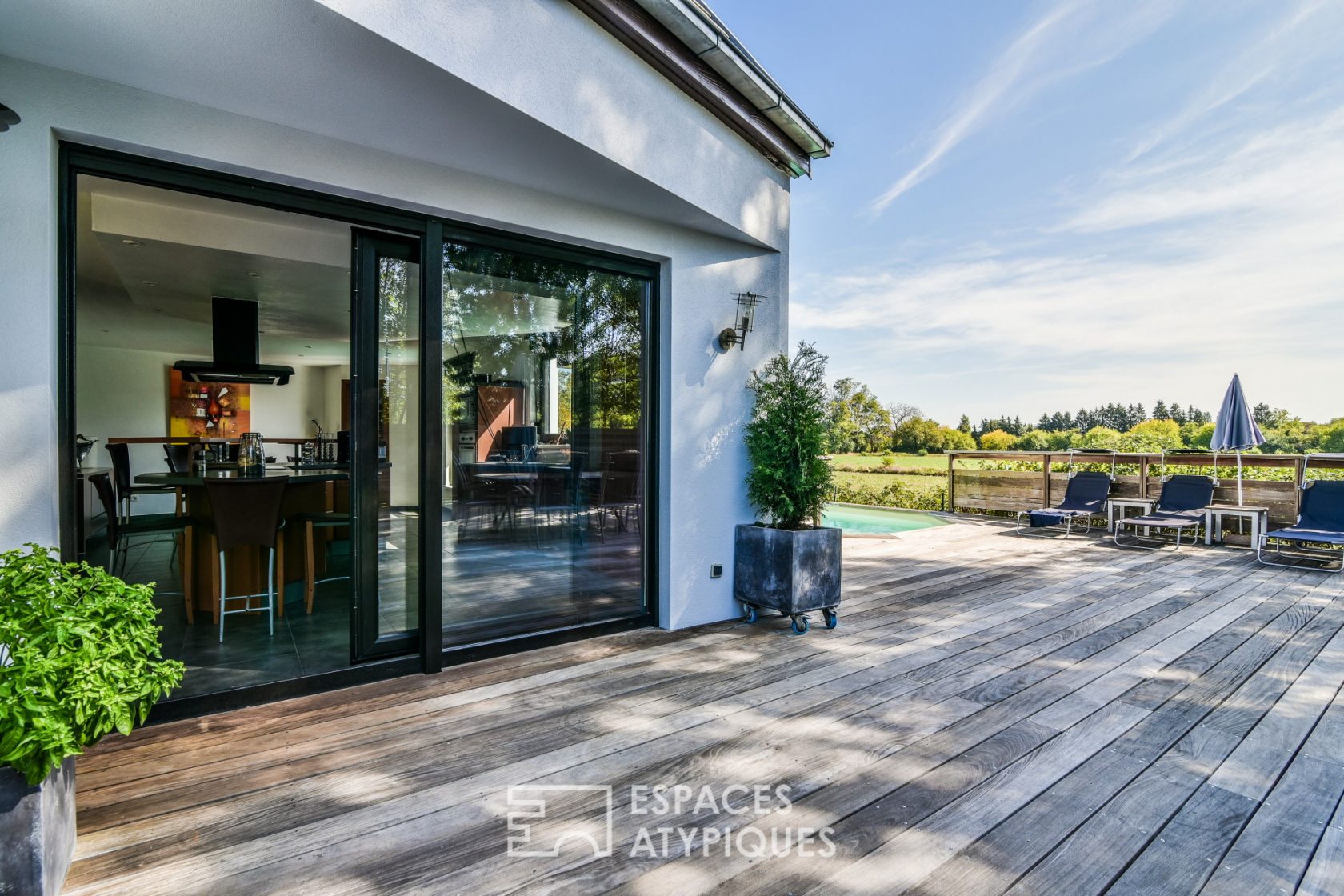 Architect house with swimming pool