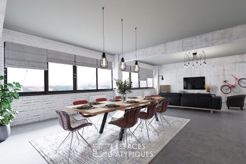 Raw loft on two levels