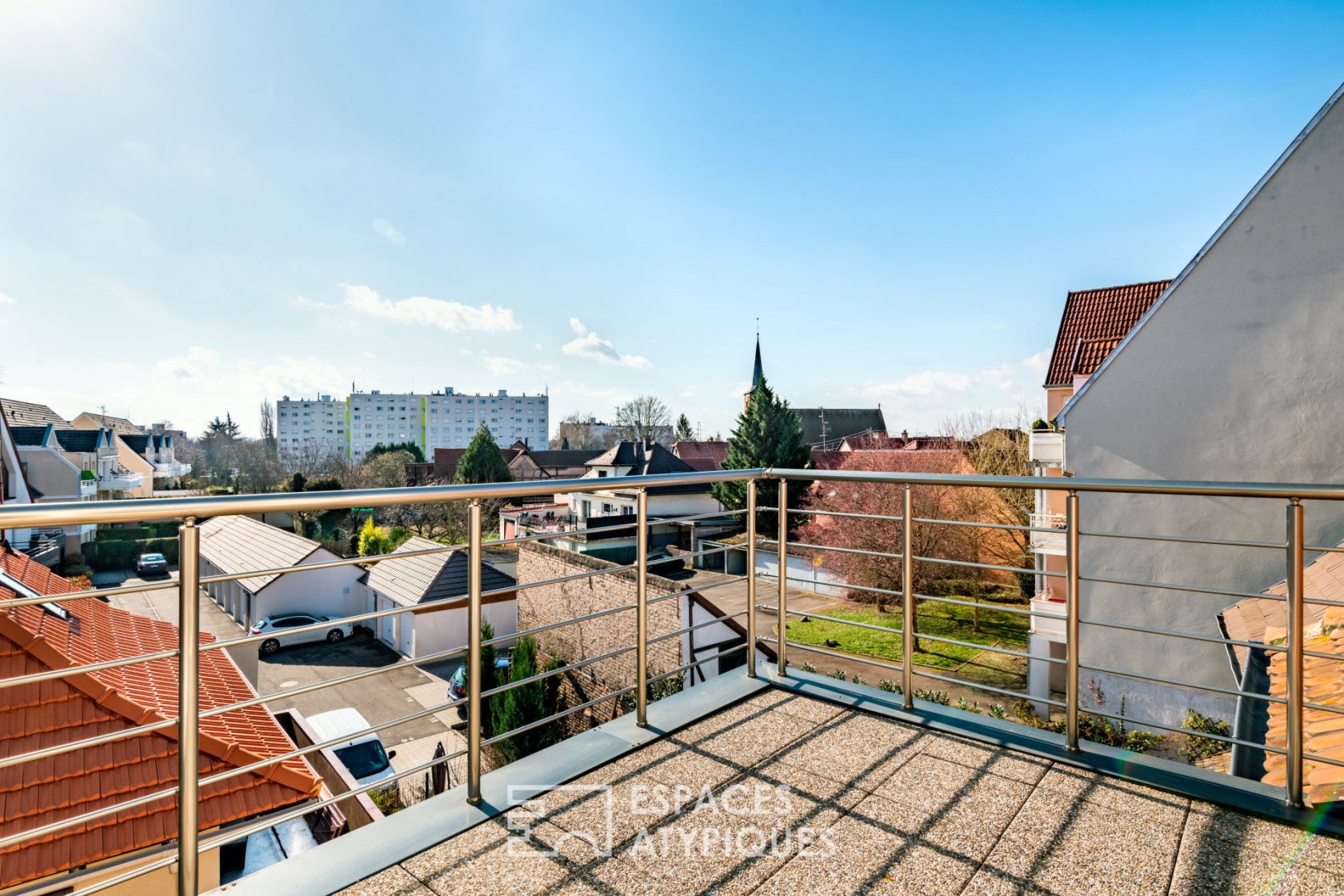 Renovated attic and its terrace