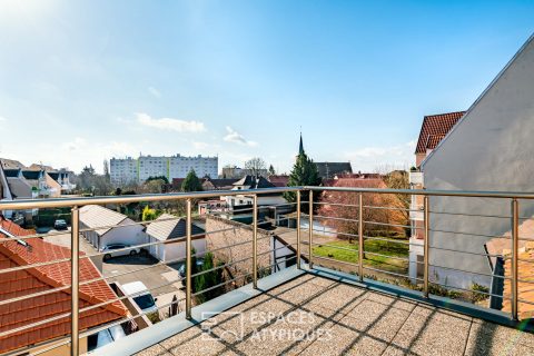 Renovated attic and its terrace