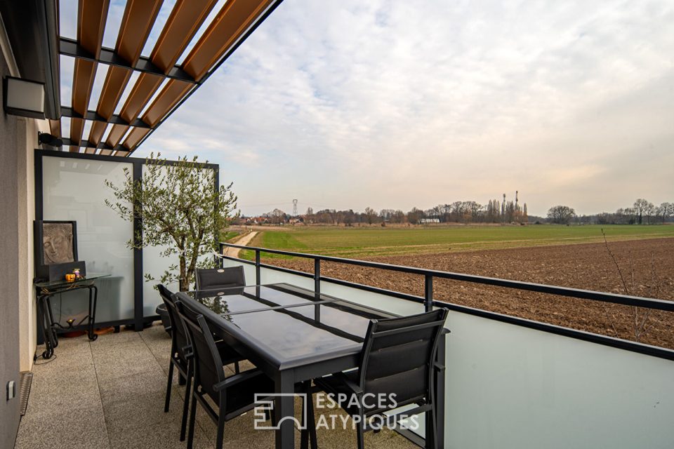 Appartement contemporain avec terrasse et vue dégagée