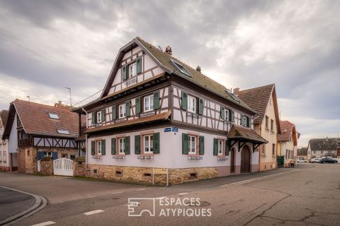 Authentic half-timbered house in the heart of a village