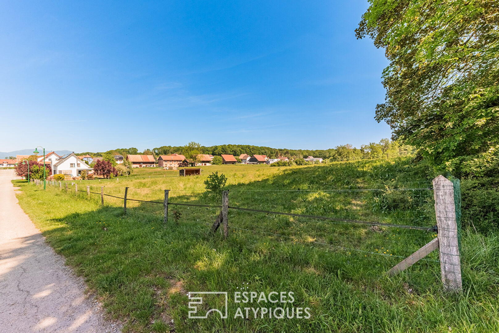 Land with a bucolic setting on the edge of the forest