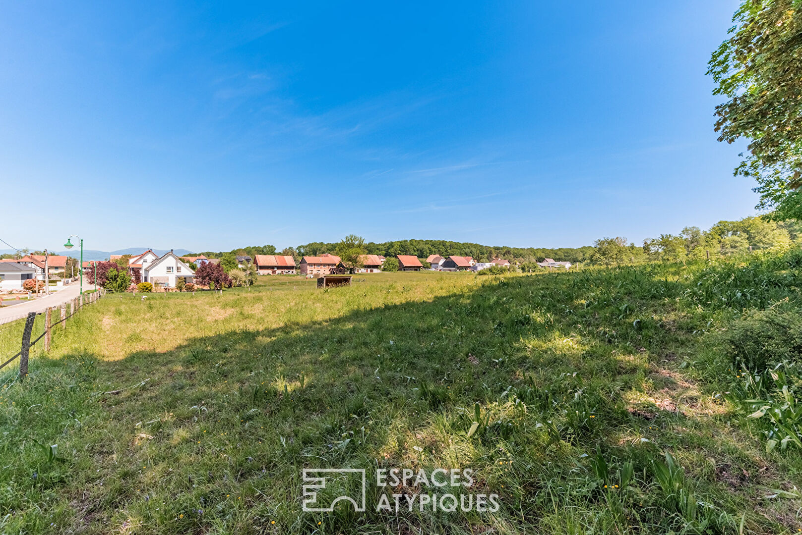 Land with a bucolic setting on the edge of the forest