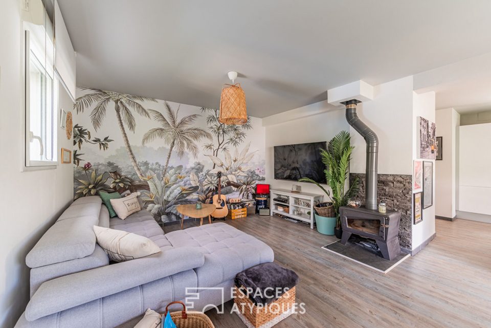 Maison contemporaine et son jardin