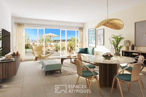 Neuf : Attique et sa terrasse plein Sud perchée sur les hauteurs