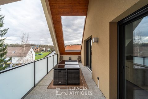 Contemporary top floor apartment with terrace