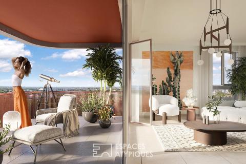 Appartement avec terrasse et vue contemplative