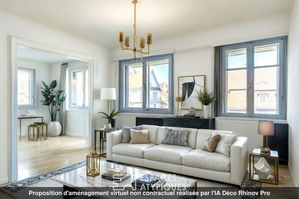 Appartement à rénover quartier de l'Orangerie avec garage et balcon
