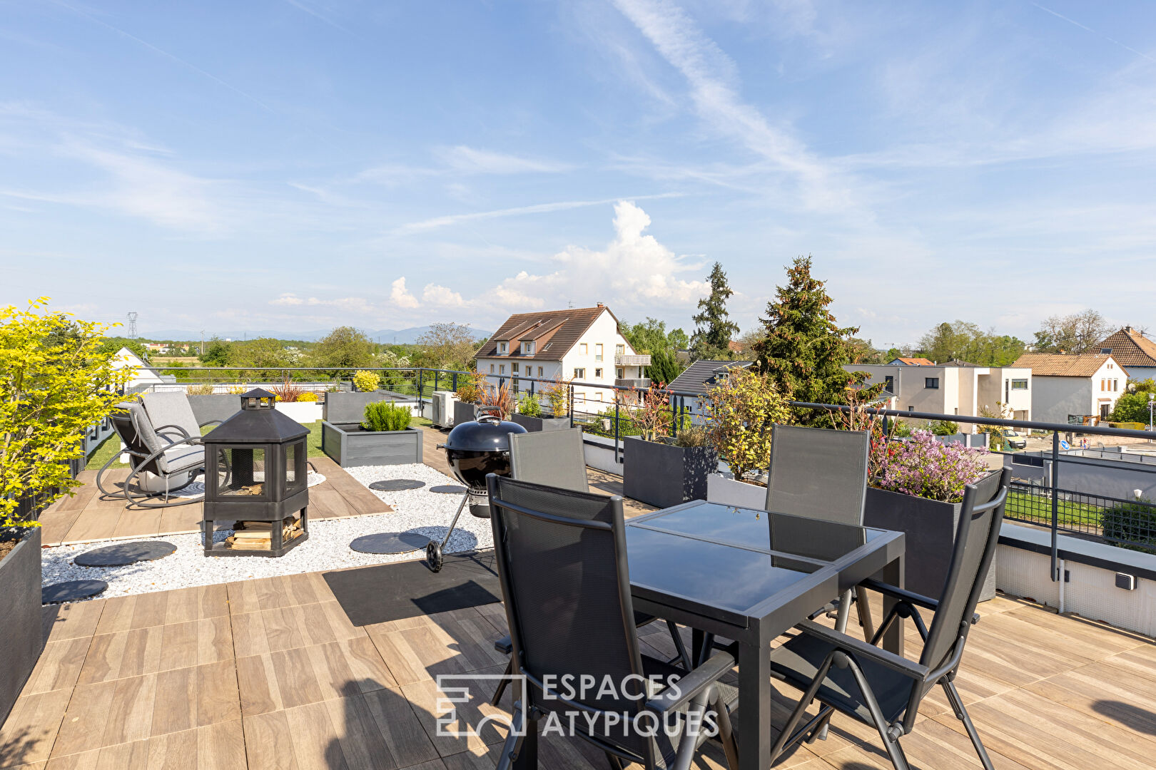 Appartement contemporain et son toit-terrasse