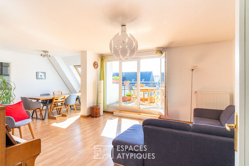 Duplex avec terrasse en dernier étage à Neudorf