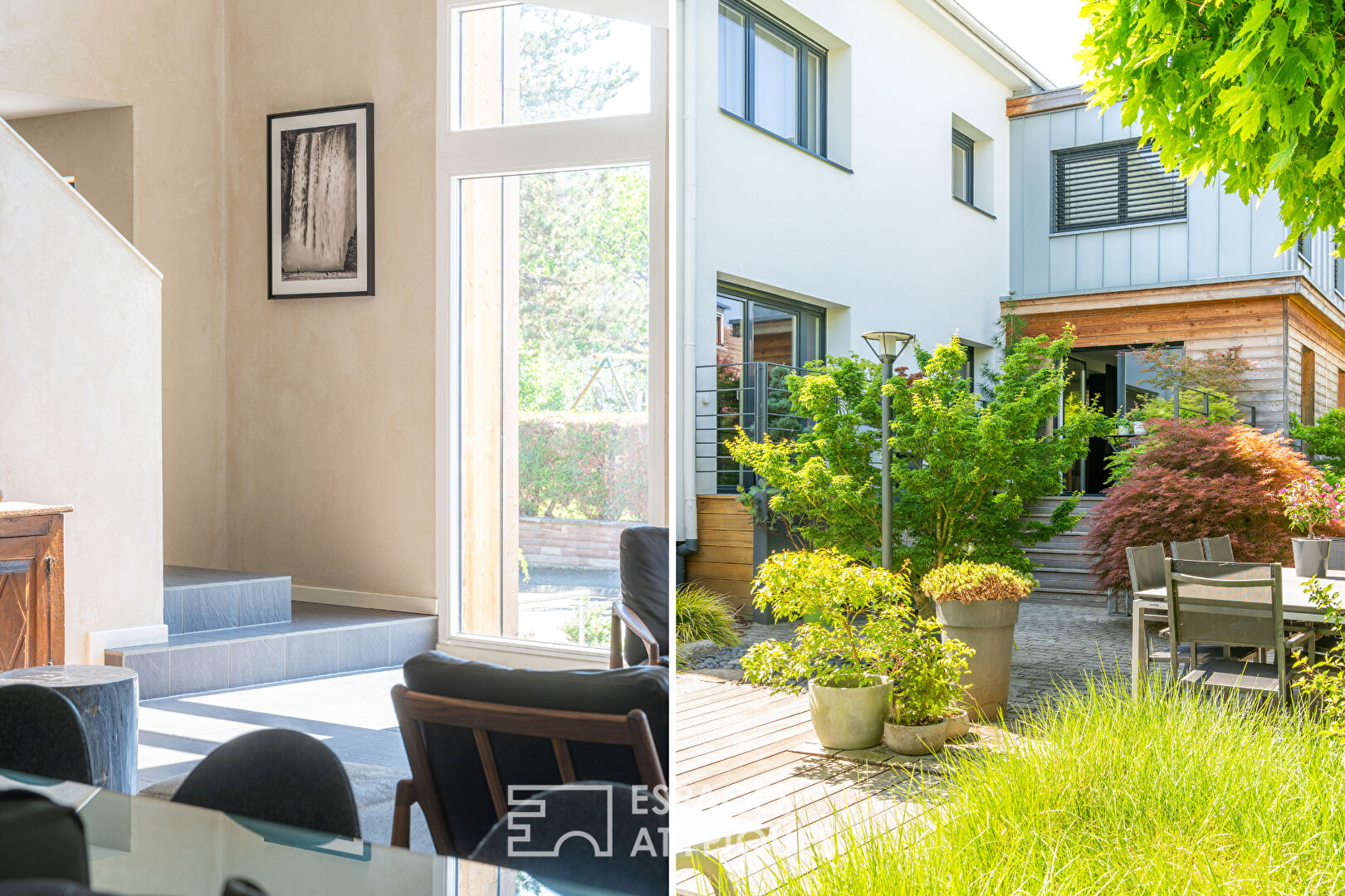 Rénovation contemporaine et son jardin verdoyant