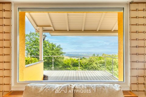 Maison d’architecte avec piscine et vue imprenable sur la plaine d’Alsace