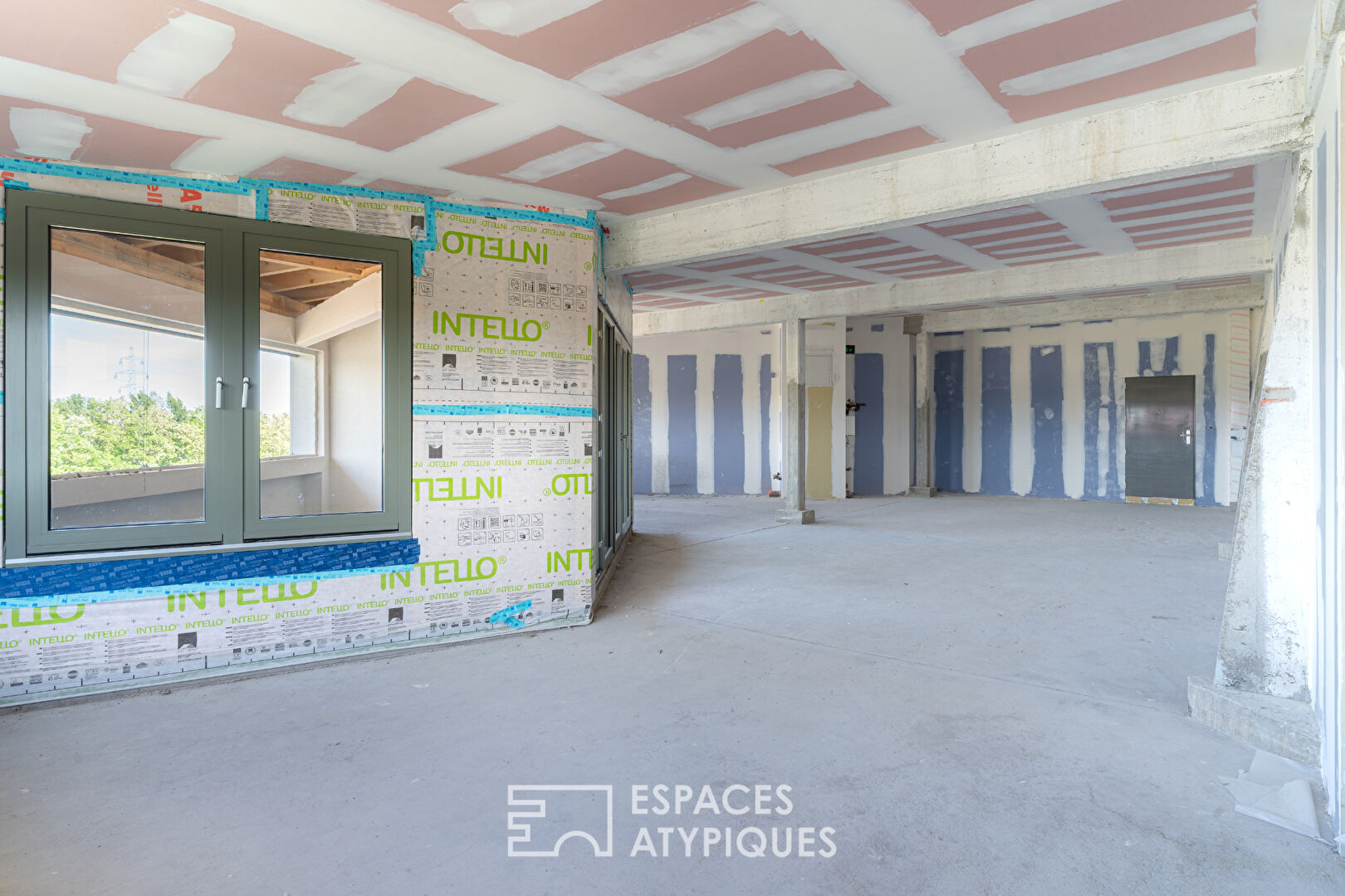 Unfinished floor to be fitted out in a former printing works