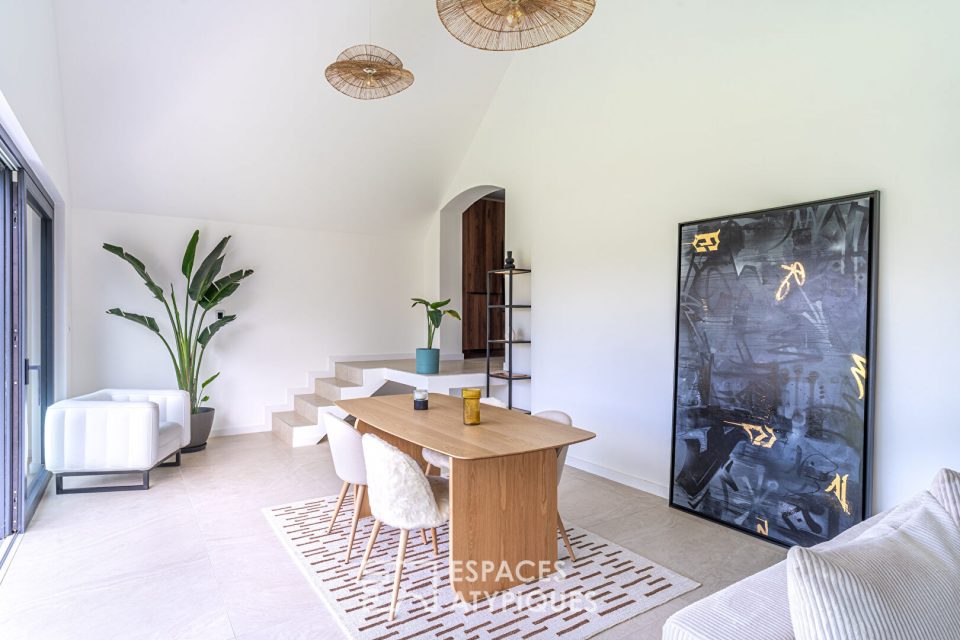Maison dans années 50 et son extension contemporaine