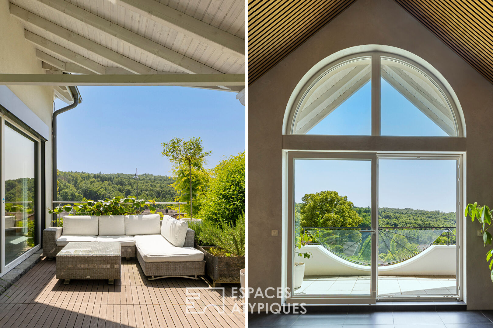 Maison contemporaine avec espace bien être et vue dominante