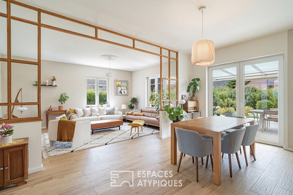 Maison contemporaine familiale avec jardin et piscine
