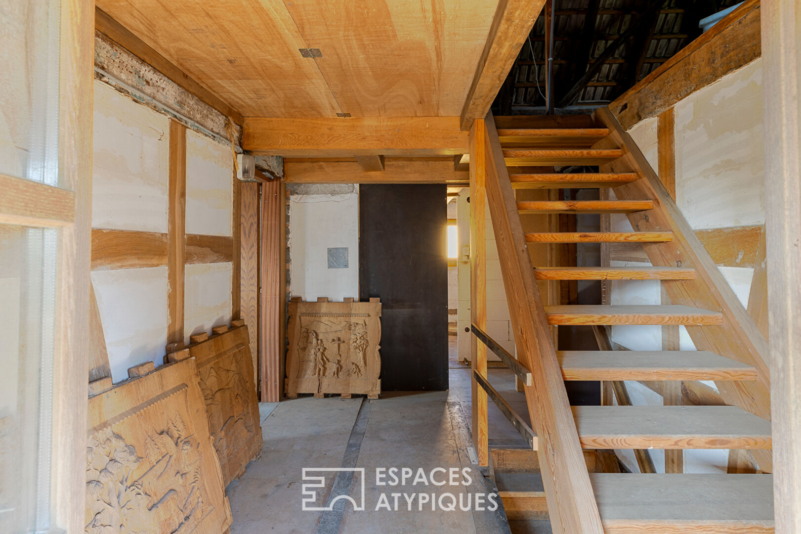 Authentic half-timbered house and its outbuilding