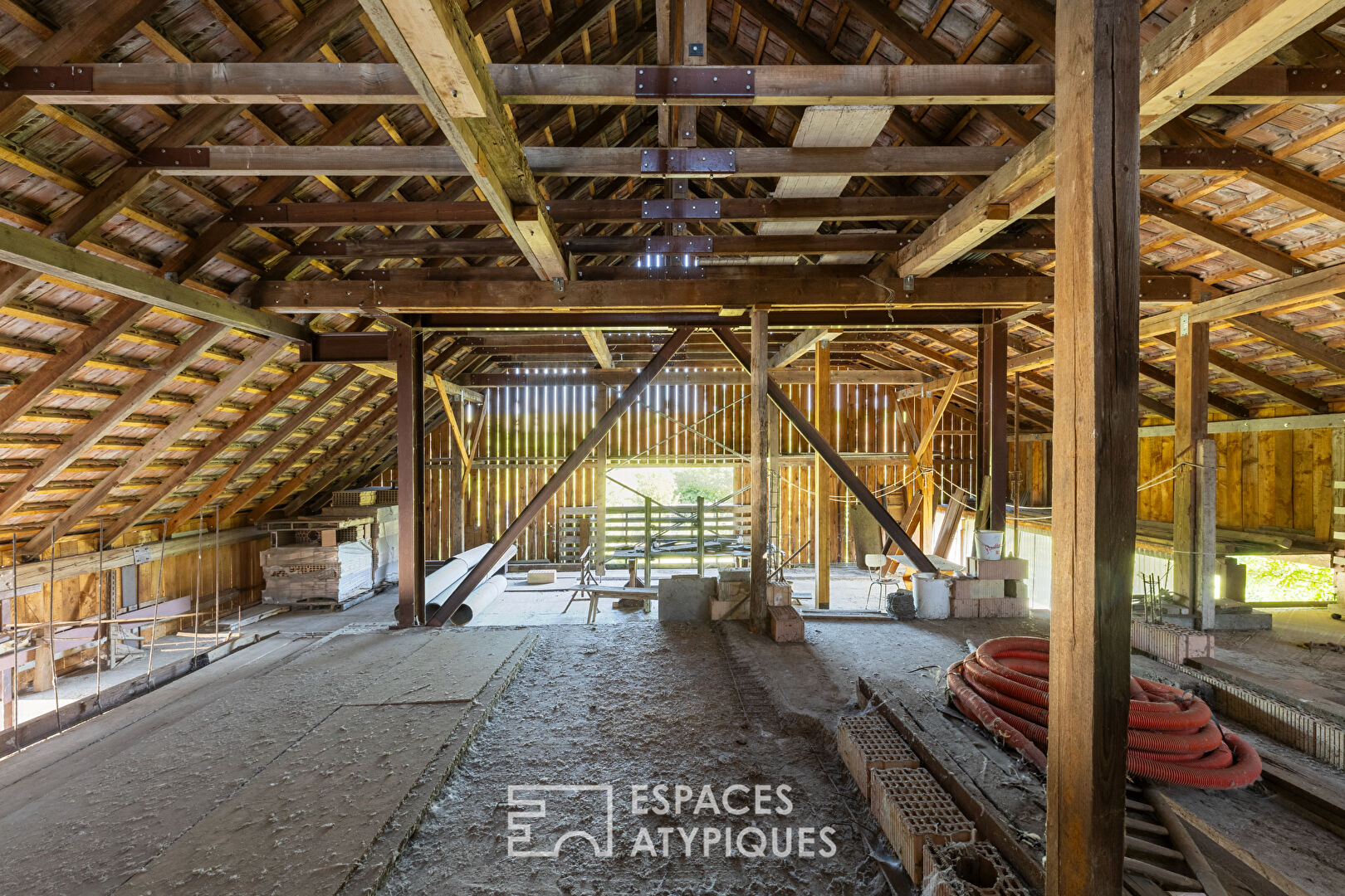 Authentic half-timbered house and its outbuilding
