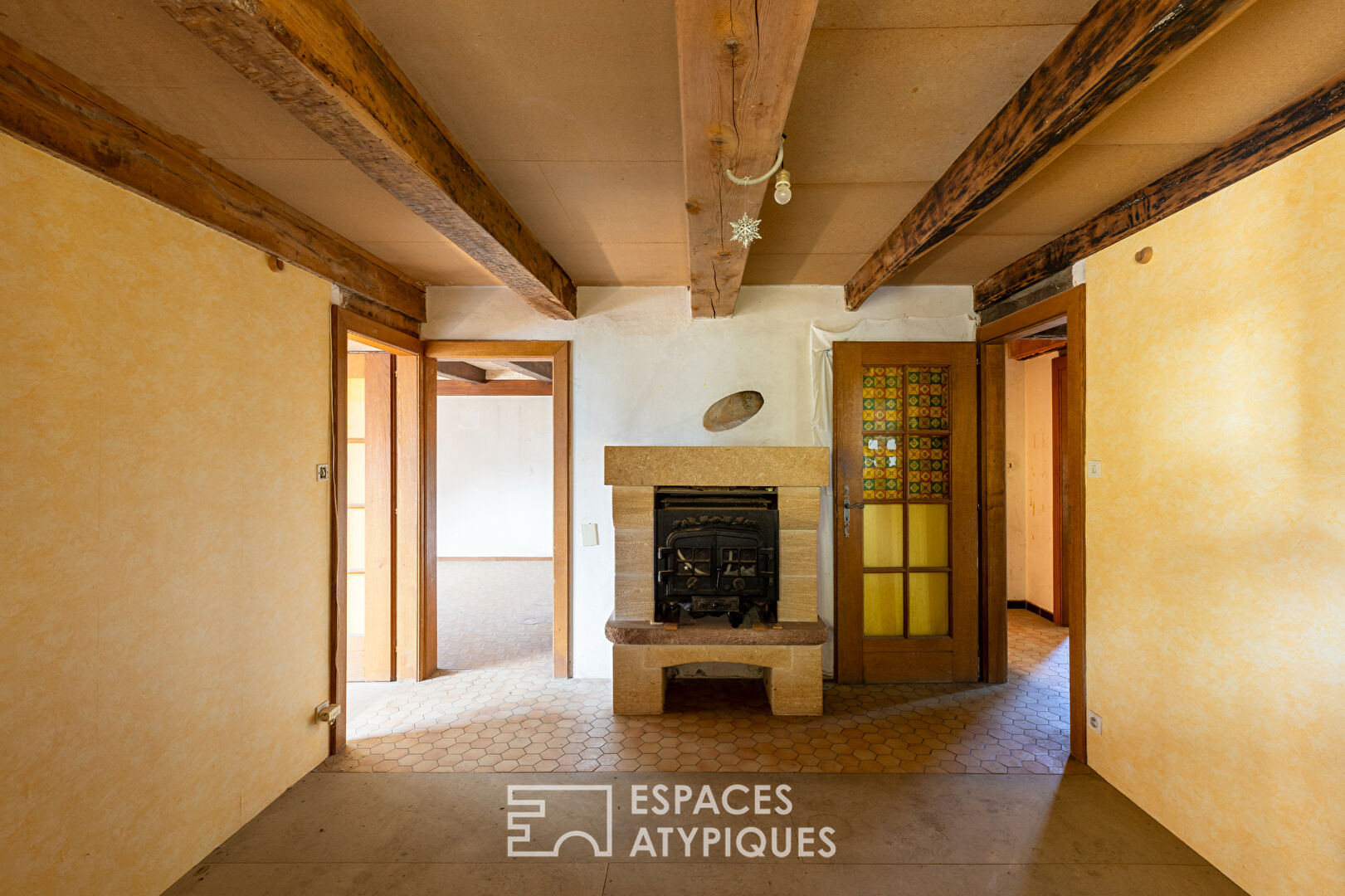 Authentic half-timbered house and its outbuilding