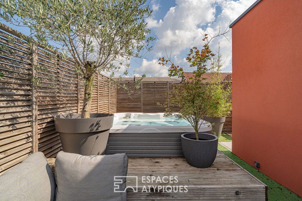 Appartement en dernier étage avec terrasse et jacuzzi
