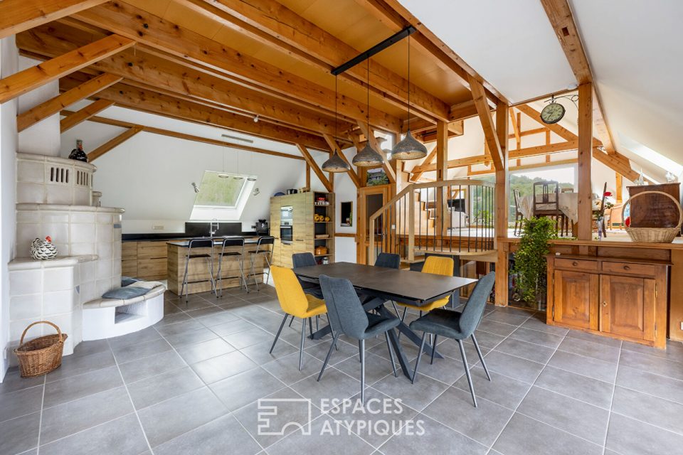Ferme rénovée du XVIIIe siècle avec vue panoramique