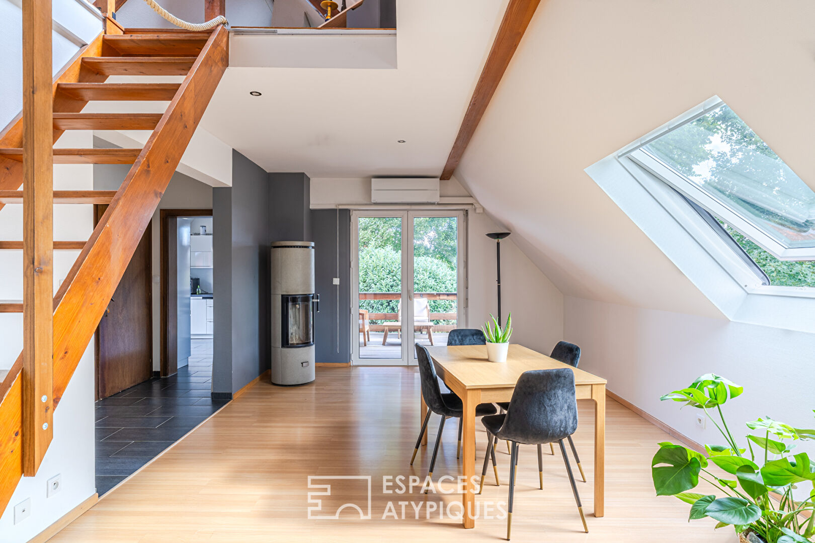 Duplex avec terrasse et jardin au bord de l’Ill