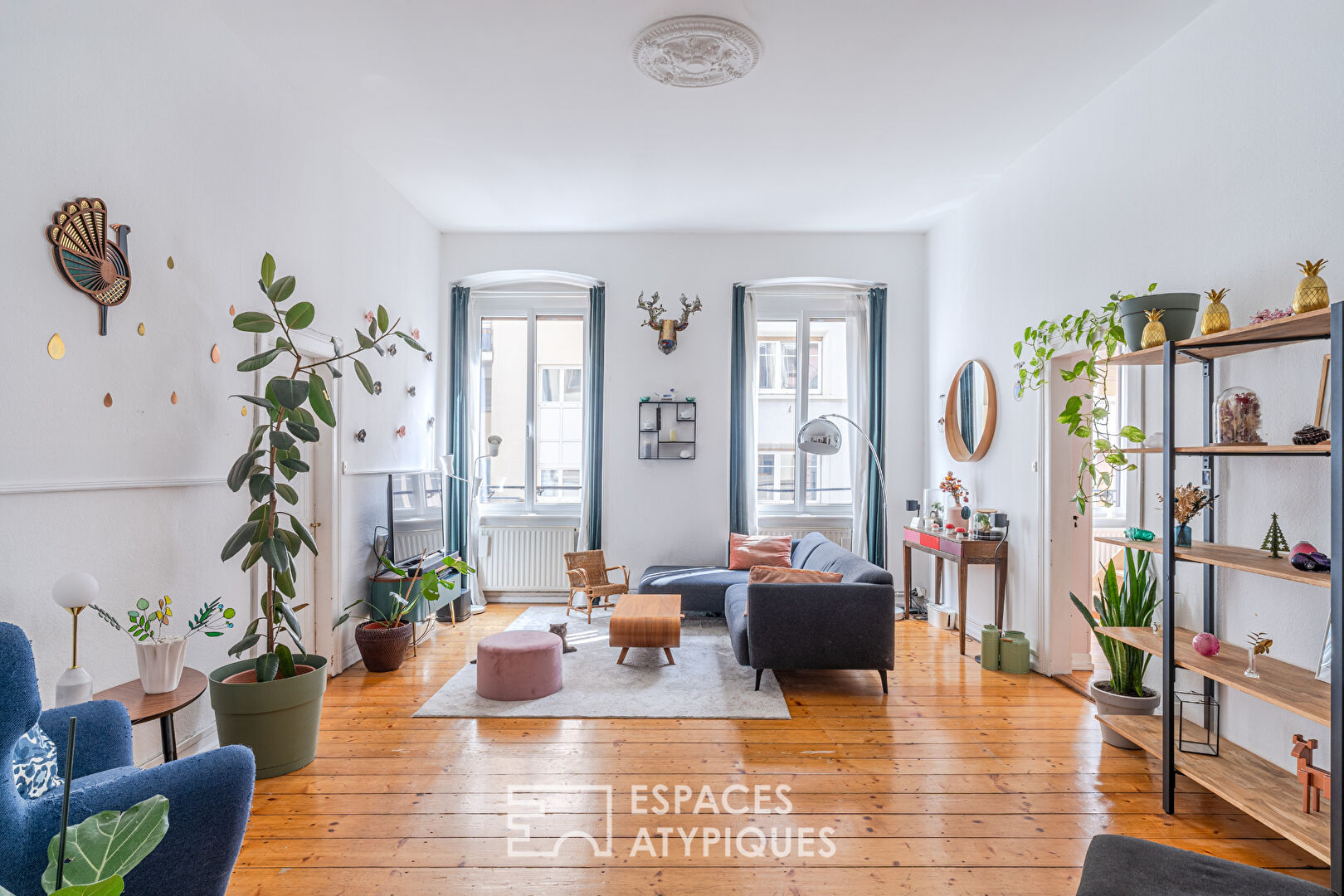 Bourgeois apartment with high ceilings