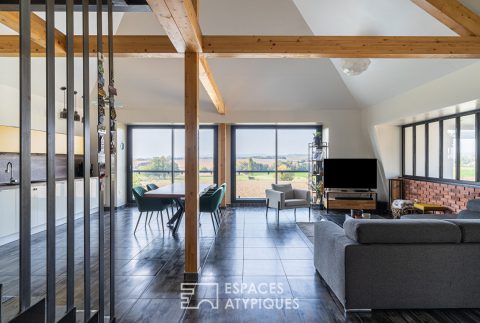 Triplex contemporain avec vue dégagée