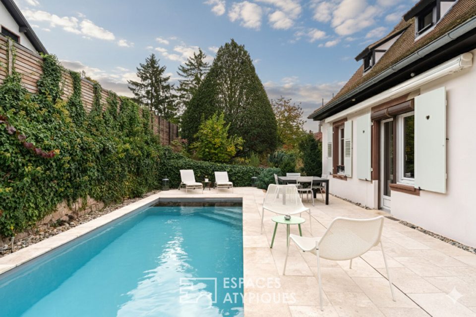Maison de maître rénovée avec piscine et jardin