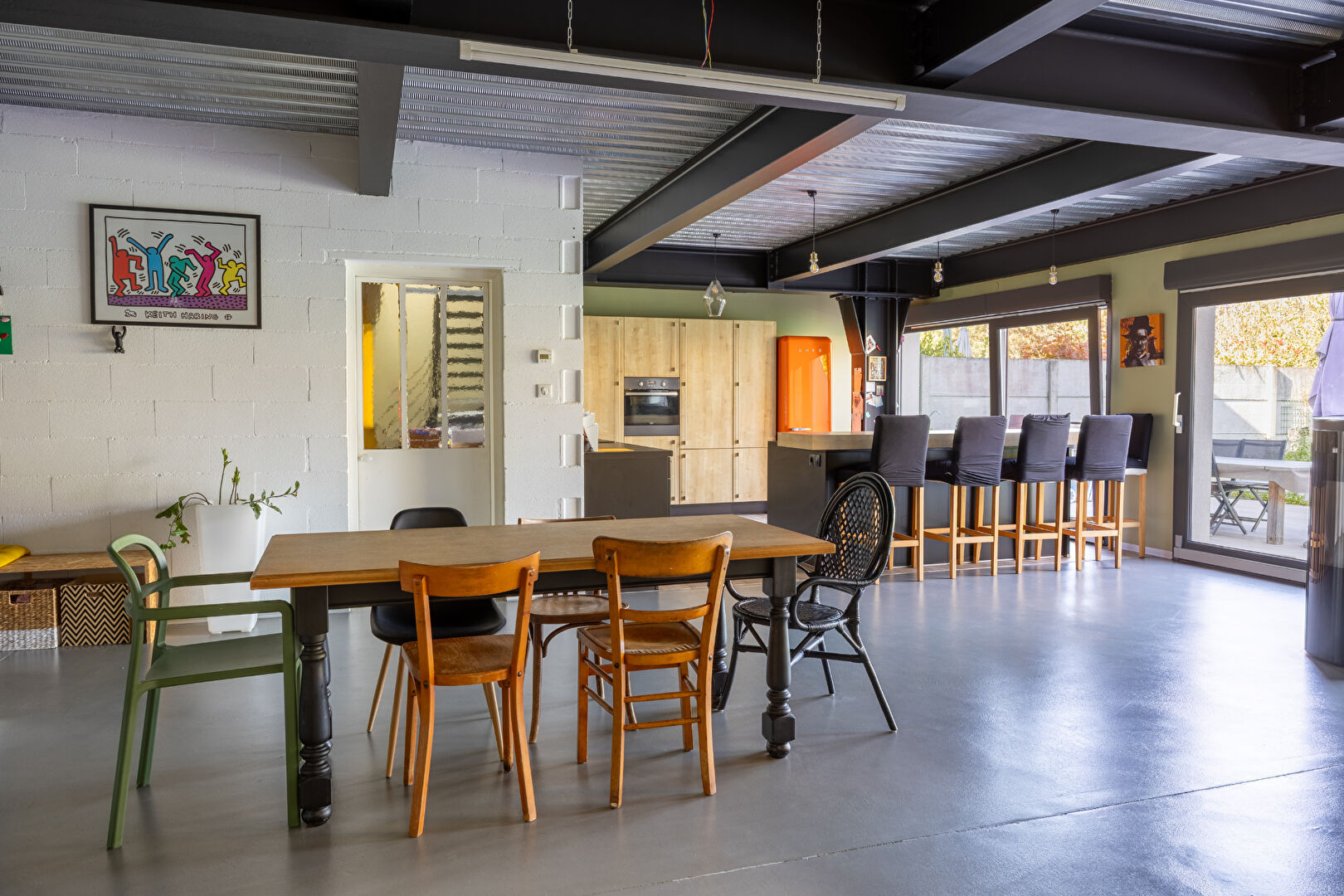 Loft esprit industriel et sa terrasse privative