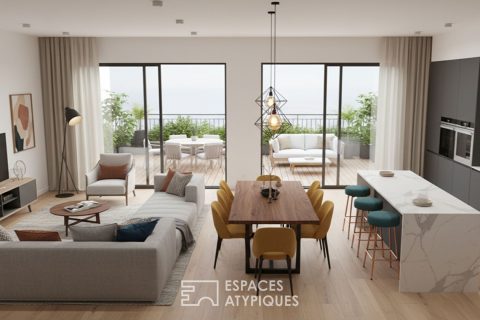 Appartement contemporain en rez-de-jardin