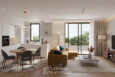 Appartement contemporain avec vue cathédrale