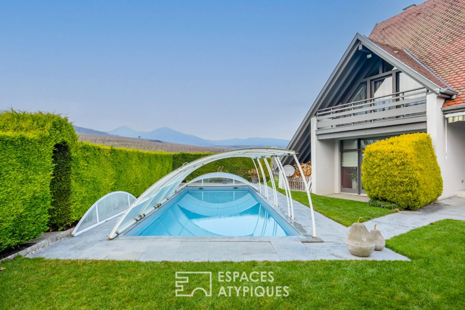 Maison d'architecte avec piscine au pied des Grands Crus